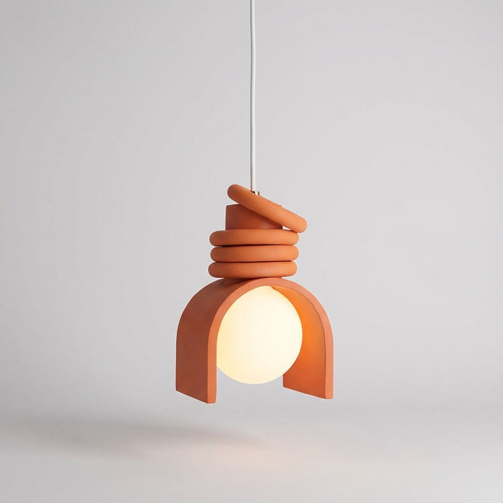 Crescent-Style Pendant Light with French Design