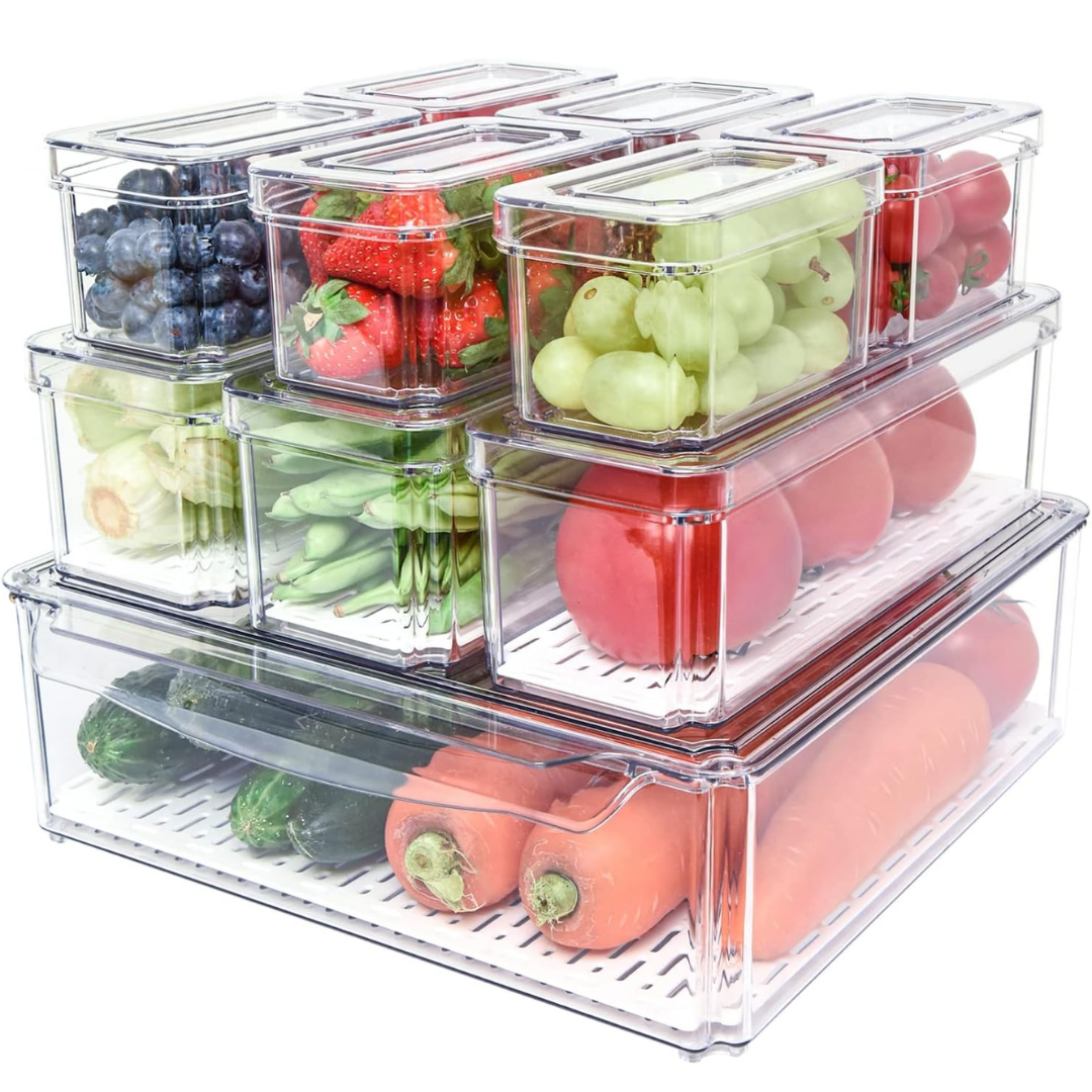Stackable Food Storage Container Set | BPA-Free Organization Solution