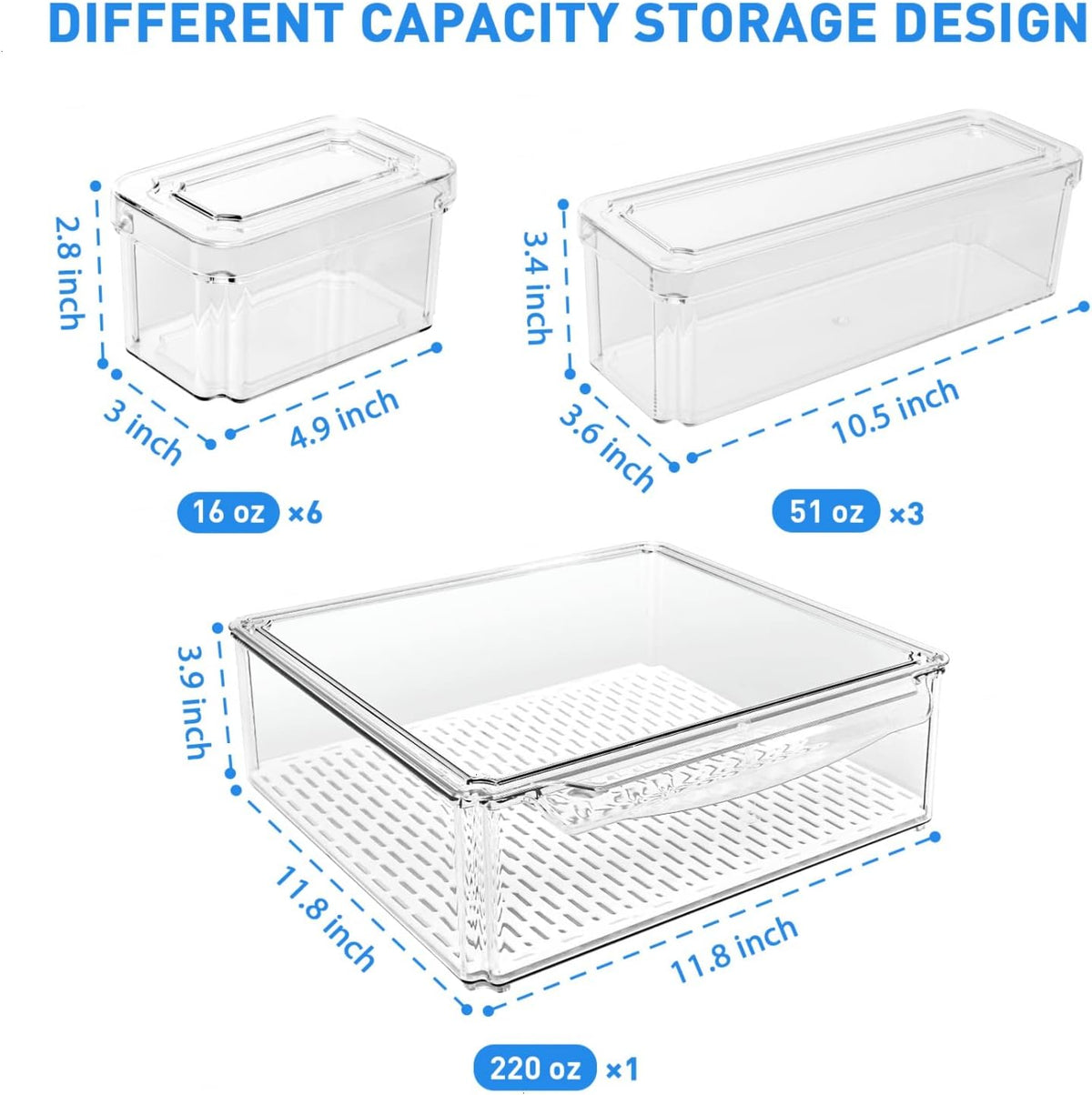 Stackable Food Storage Container Set | BPA-Free Organization Solution