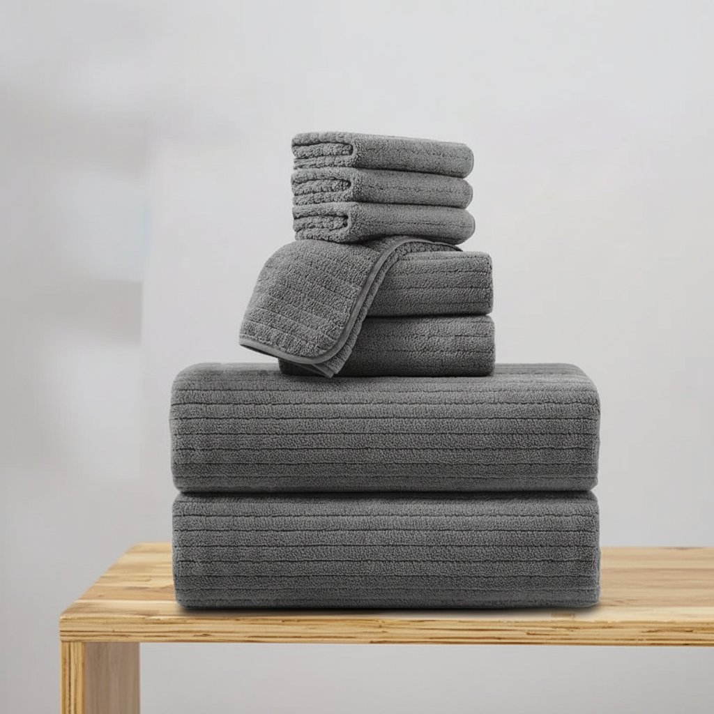 Quick-Dry Terry Cloth Bath Towel Set