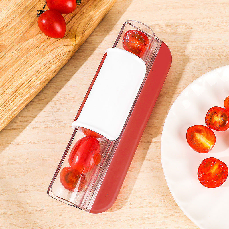 Versatile Fruit Cutter with Concealed Blade for Easy Slicing