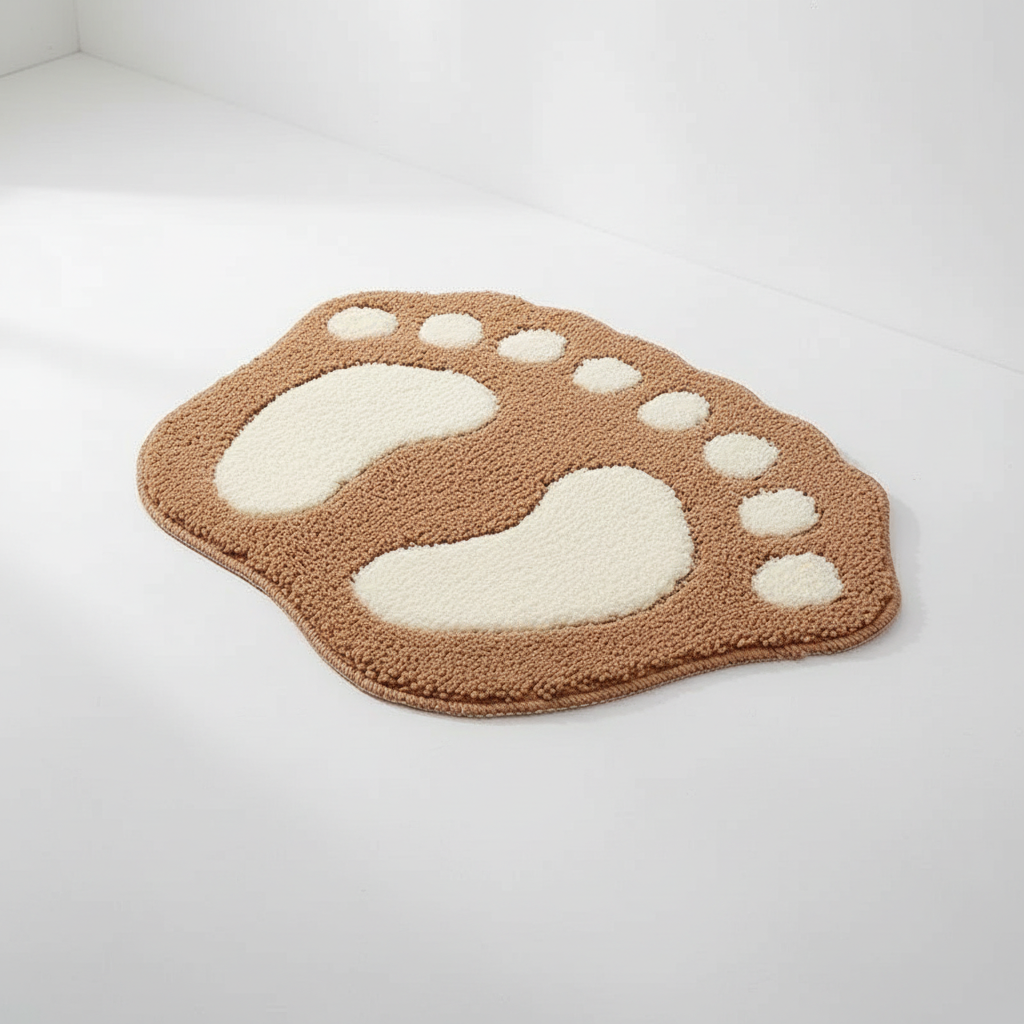 Cozy Bath Mat in Foot Shape - Comfortable and Soft