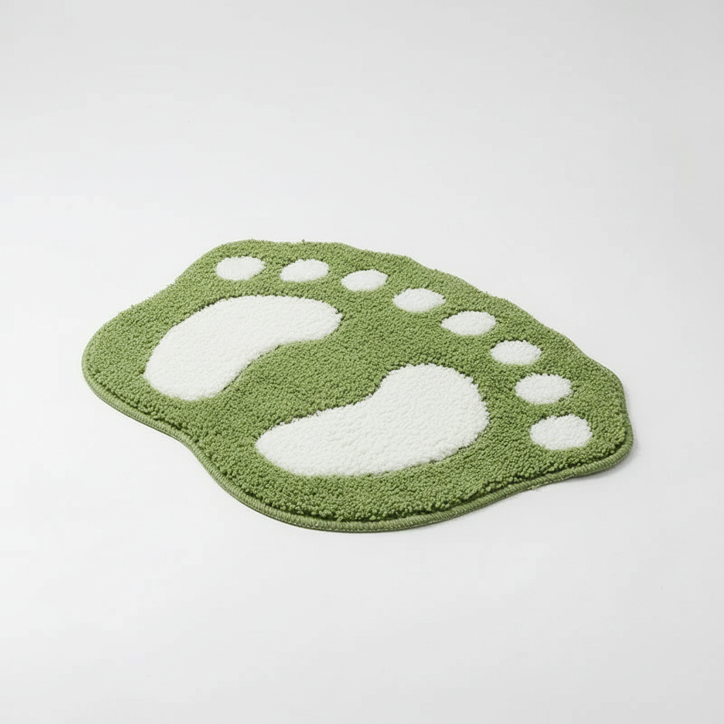 Cozy Bath Mat in Foot Shape - Comfortable and Soft