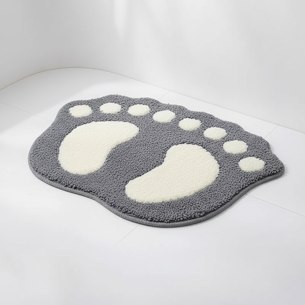 Cozy Bath Mat in Foot Shape - Comfortable and Soft