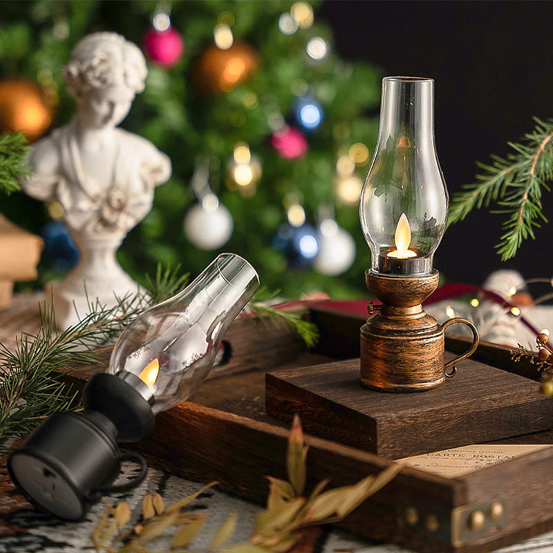 Nostalgic LED Lantern with Gentle Flicker Effect