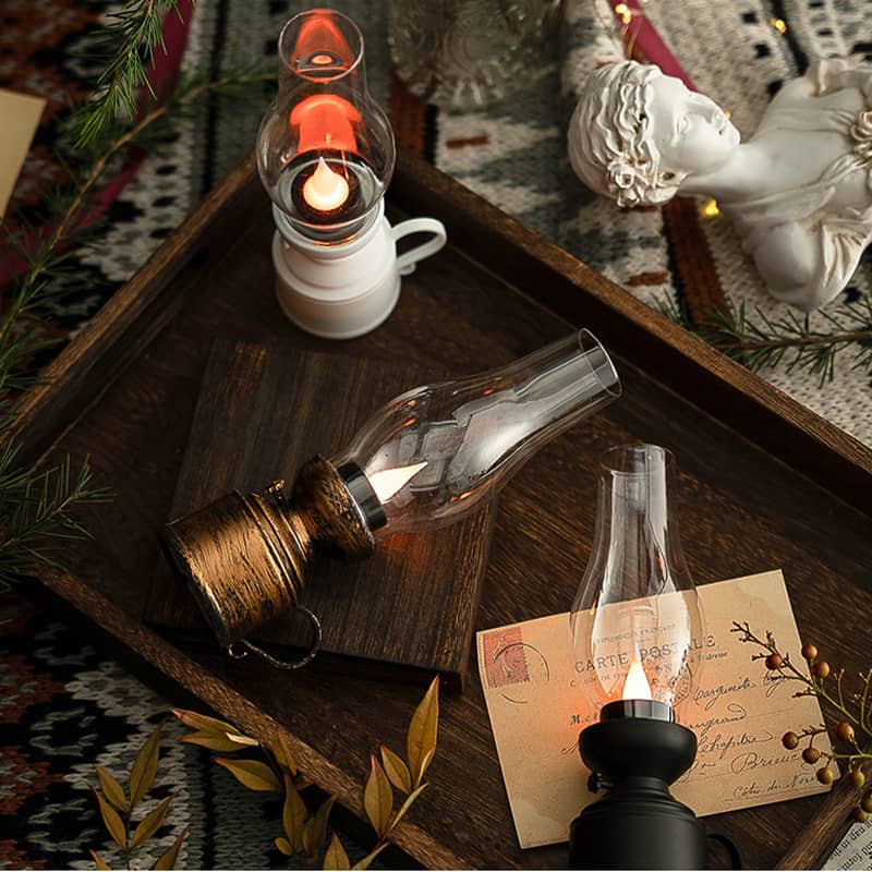 Nostalgic LED Lantern with Gentle Flicker Effect
