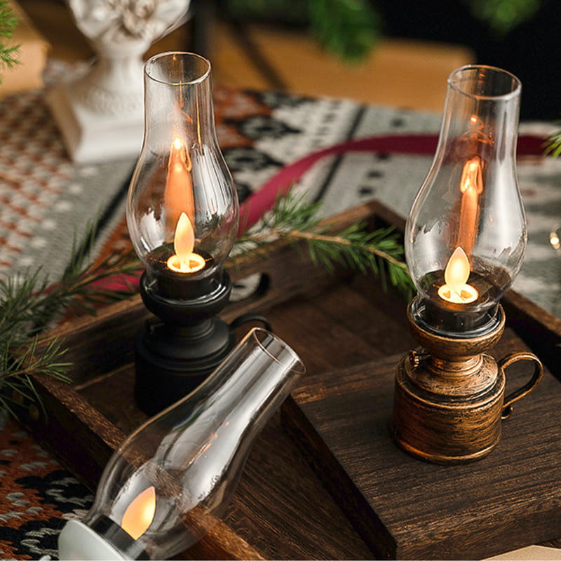 Nostalgic LED Lantern with Gentle Flicker Effect