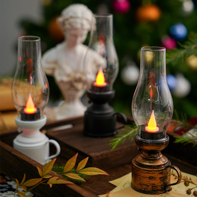 Nostalgic LED Lantern with Gentle Flicker Effect