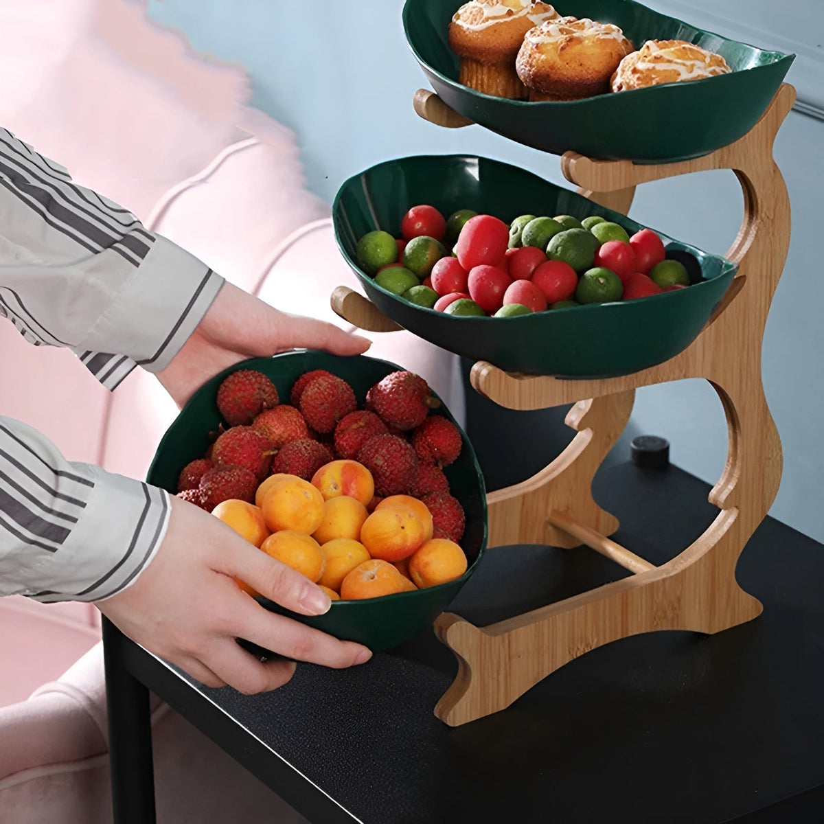 Elegant Multi-Layered Fruit and Snack Organizer