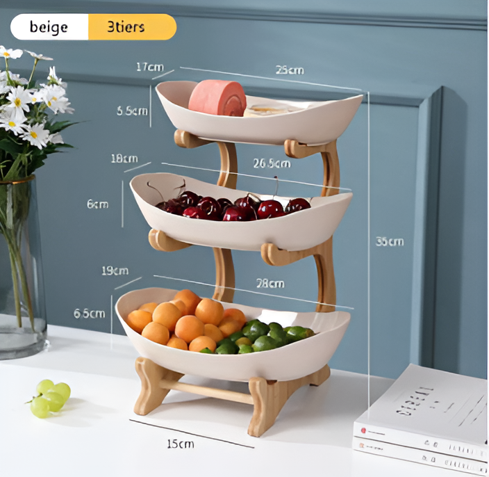 Elegant Multi-Layered Fruit and Snack Organizer