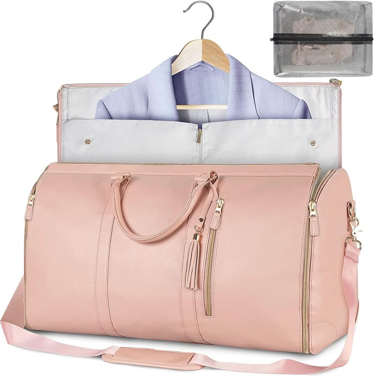 ChicFold – Versatile PU Leather Travel Garment Bag