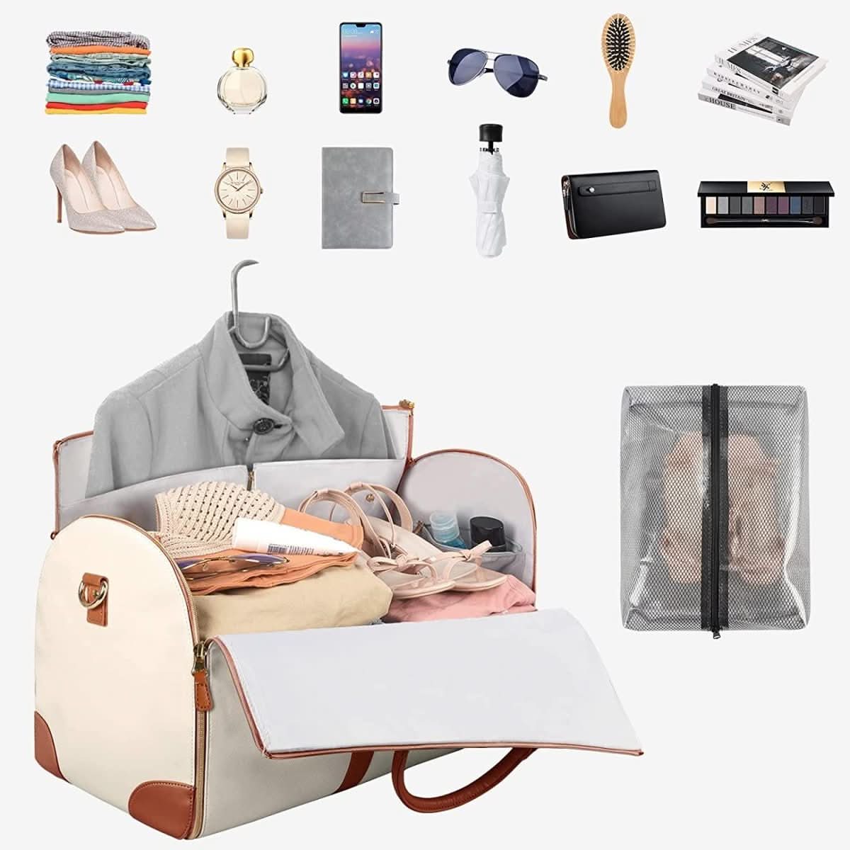 ChicFold – Versatile PU Leather Travel Garment Bag