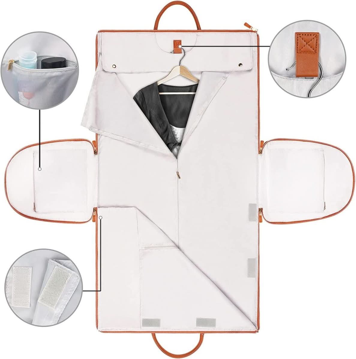 ChicFold – Versatile PU Leather Travel Garment Bag