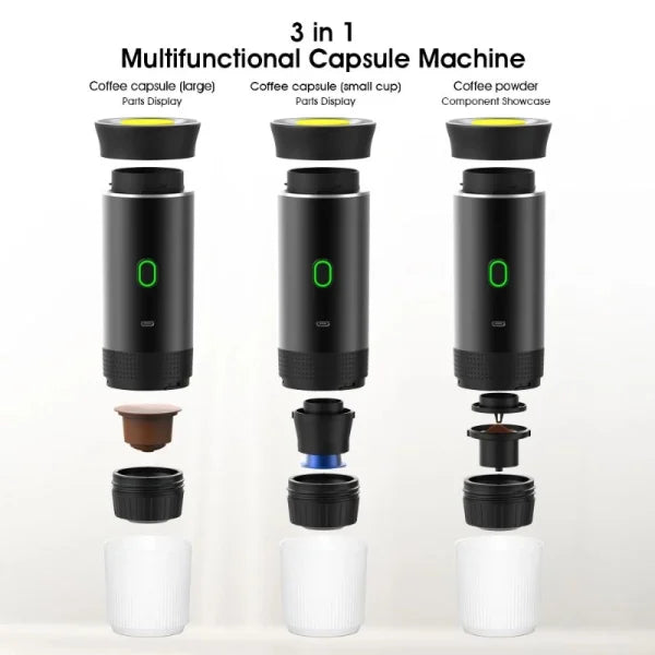 Versatile Espresso Maker - 3-in-1 Portable Coffee System