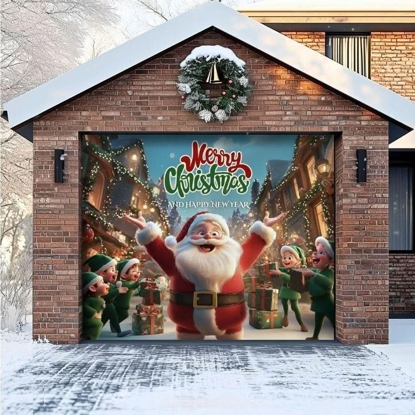 Festive Wonderland – Holiday Garage Door Decor for Cheerful Vibes