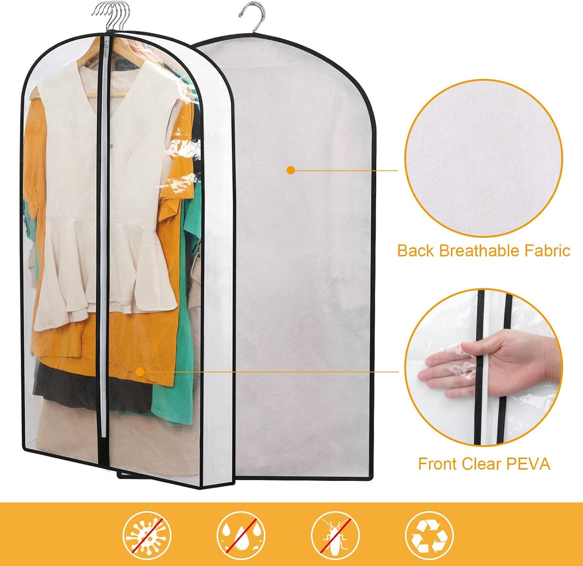 Clothing Protection Bags | Versatile 24-Pack with Zippers