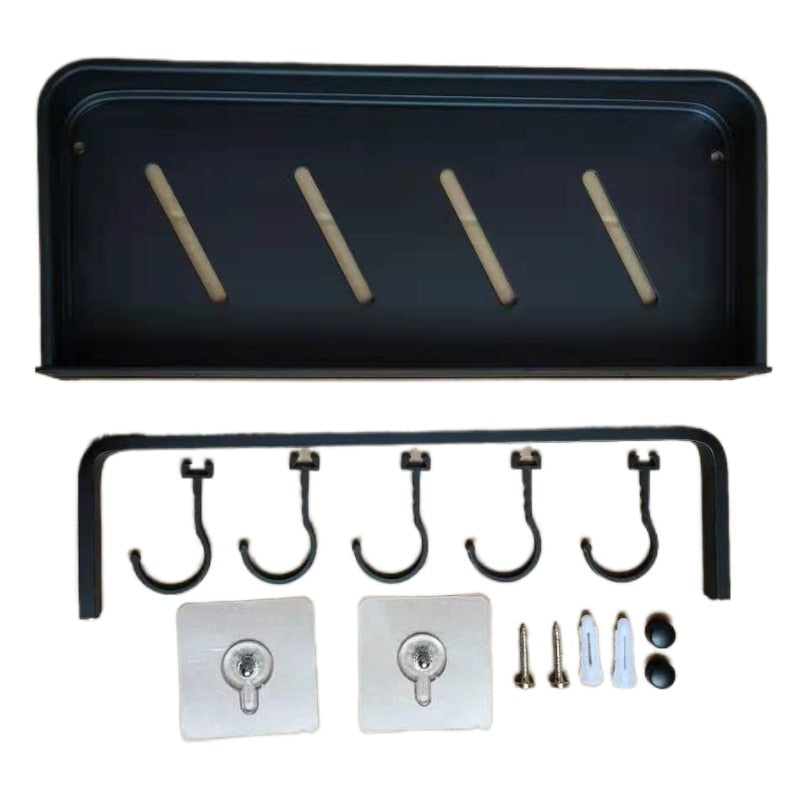 Polished Stainless Steel Bathroom Shelf - Space Organizer