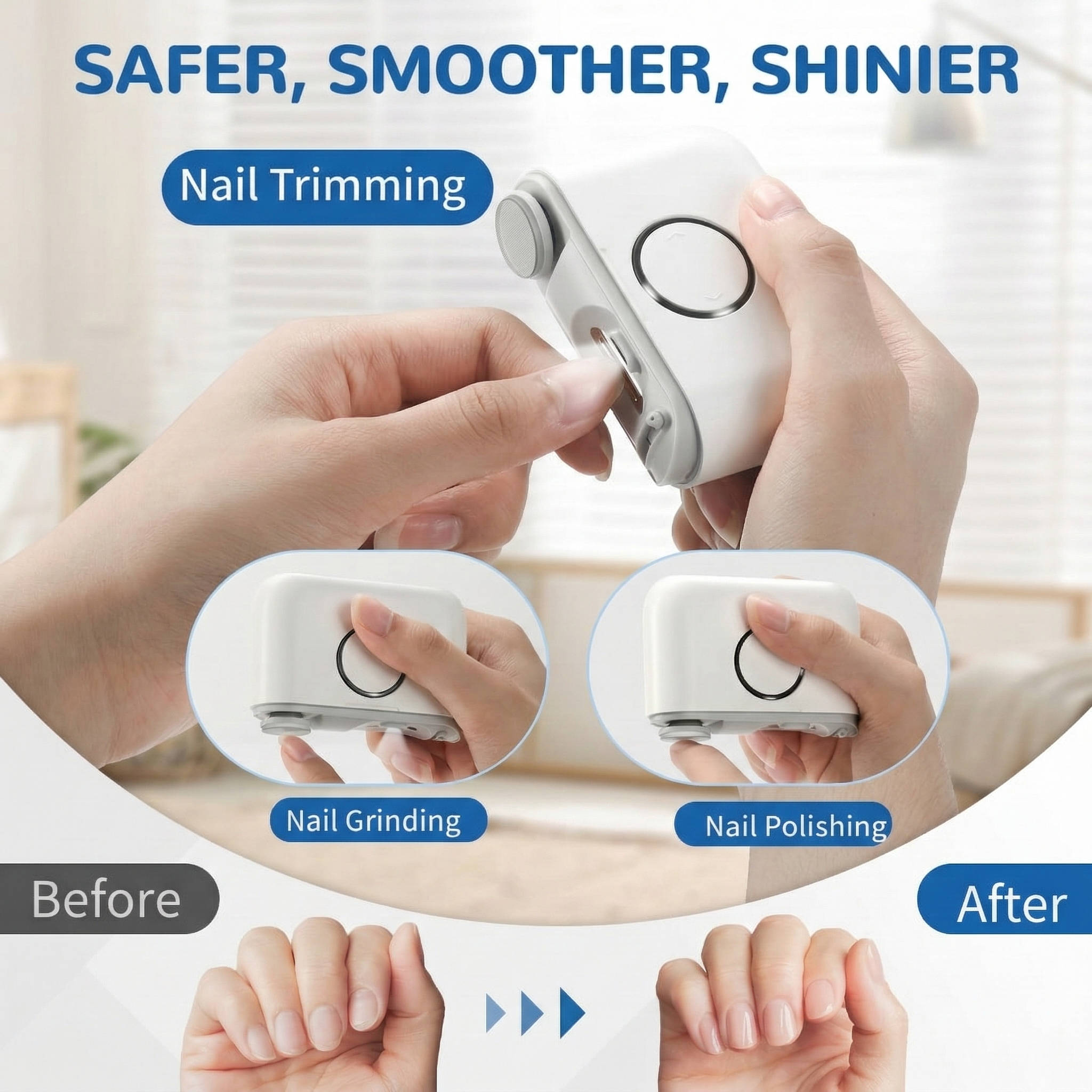 SmartTrim Pro Electric Nail Trimmer – Rechargeable Grooming Tool