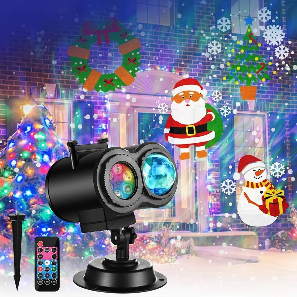 Festive Light Projector for Outdoor Celebrations