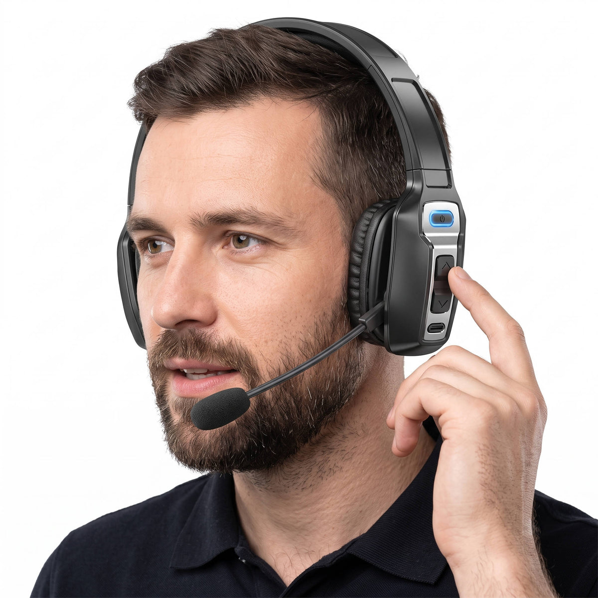 DriveTalk Wireless Headset with Noise Cancellation & 35H Battery