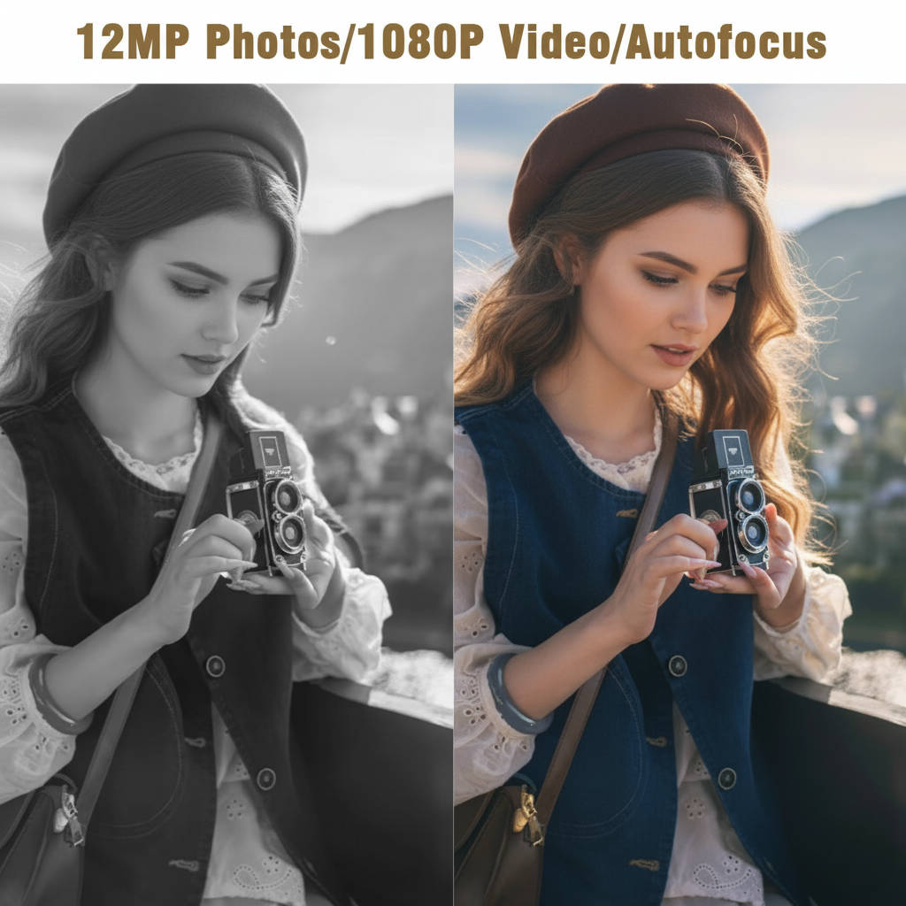 Classic Retro-Style Digital Camera