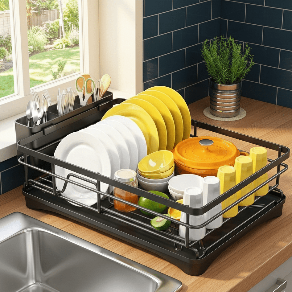 DryMate – Efficient Dish Drying Rack with Innovative Drainage