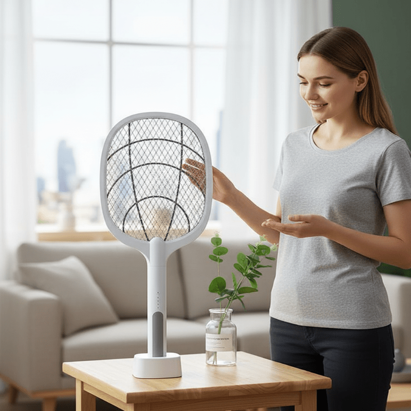 BuzzBuster – Rechargeable Electric Mosquito Zapper with Safety Guard