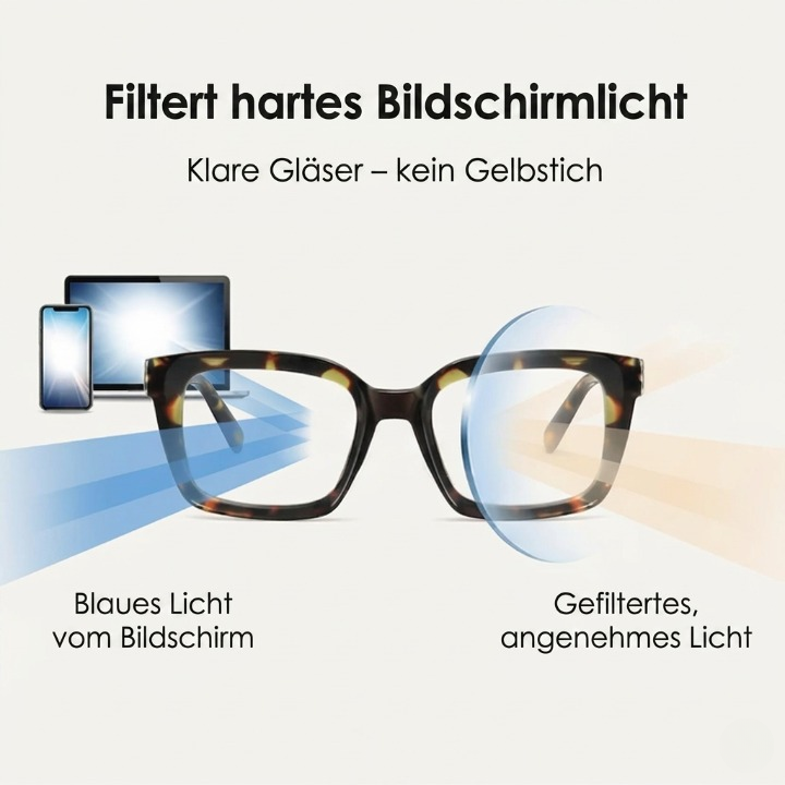 Chic Blue Light Filtering Reading Glasses with Flexible Frame