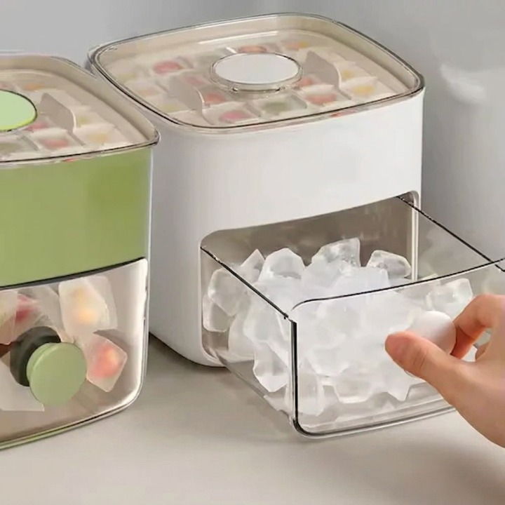 Smart Ice Maker Tray – Effortless 48-Cube Release Design