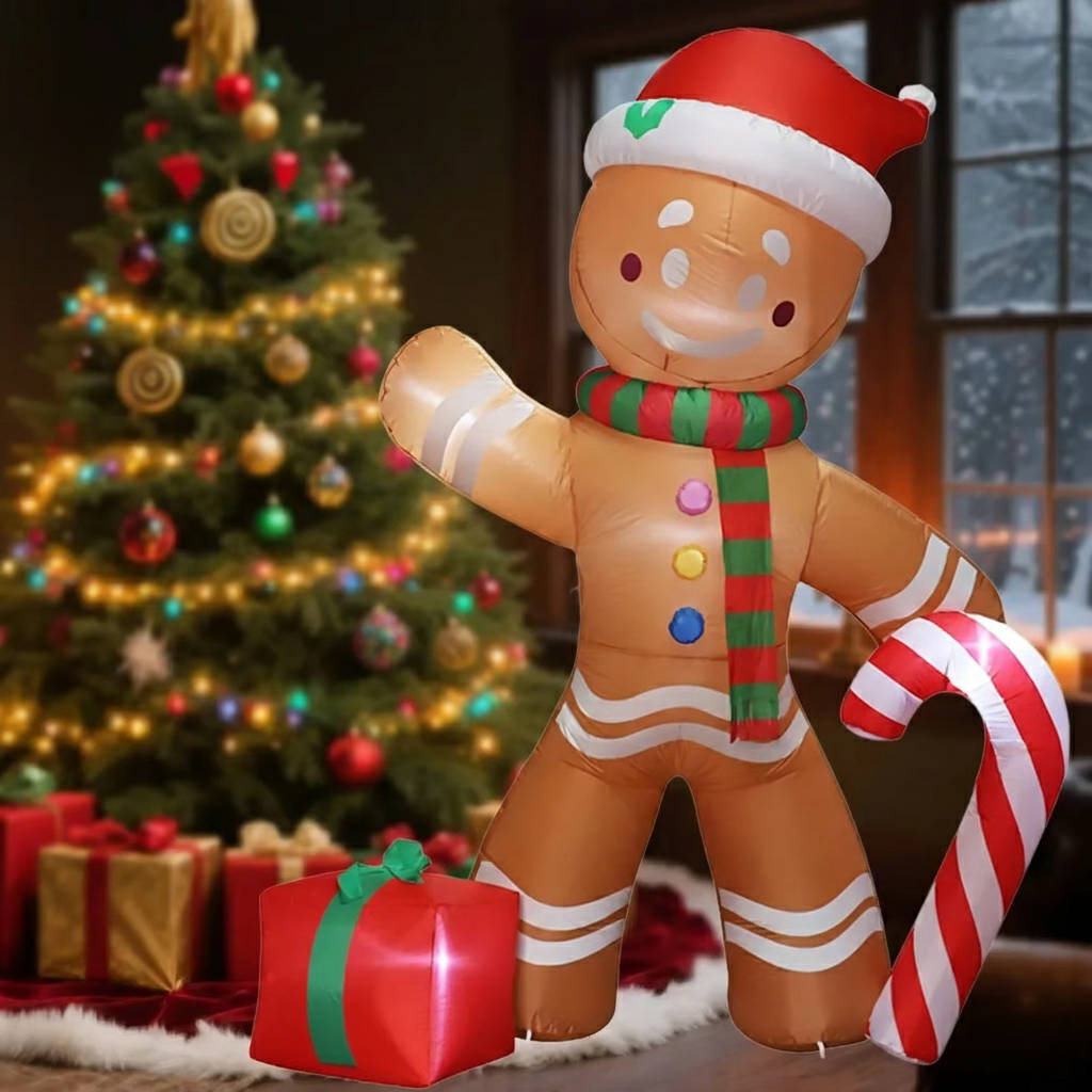 Festive Inflatable Climbing Santa for Outdoor Display