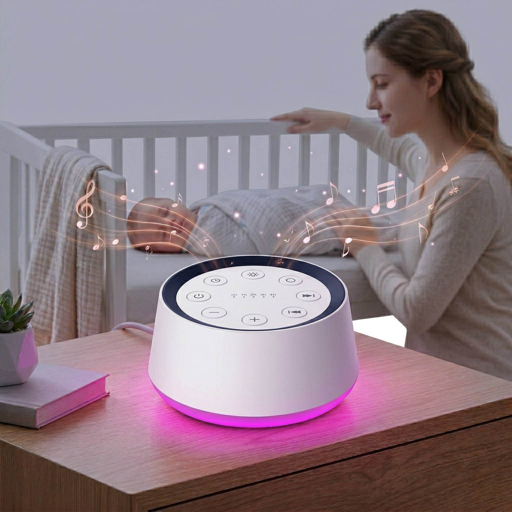 SereneSound Dream Machine – 30-Option Sleep Aid with Color Light & Timer