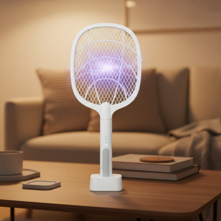 BuzzBuster – Rechargeable Electric Mosquito Zapper with Safety Guard