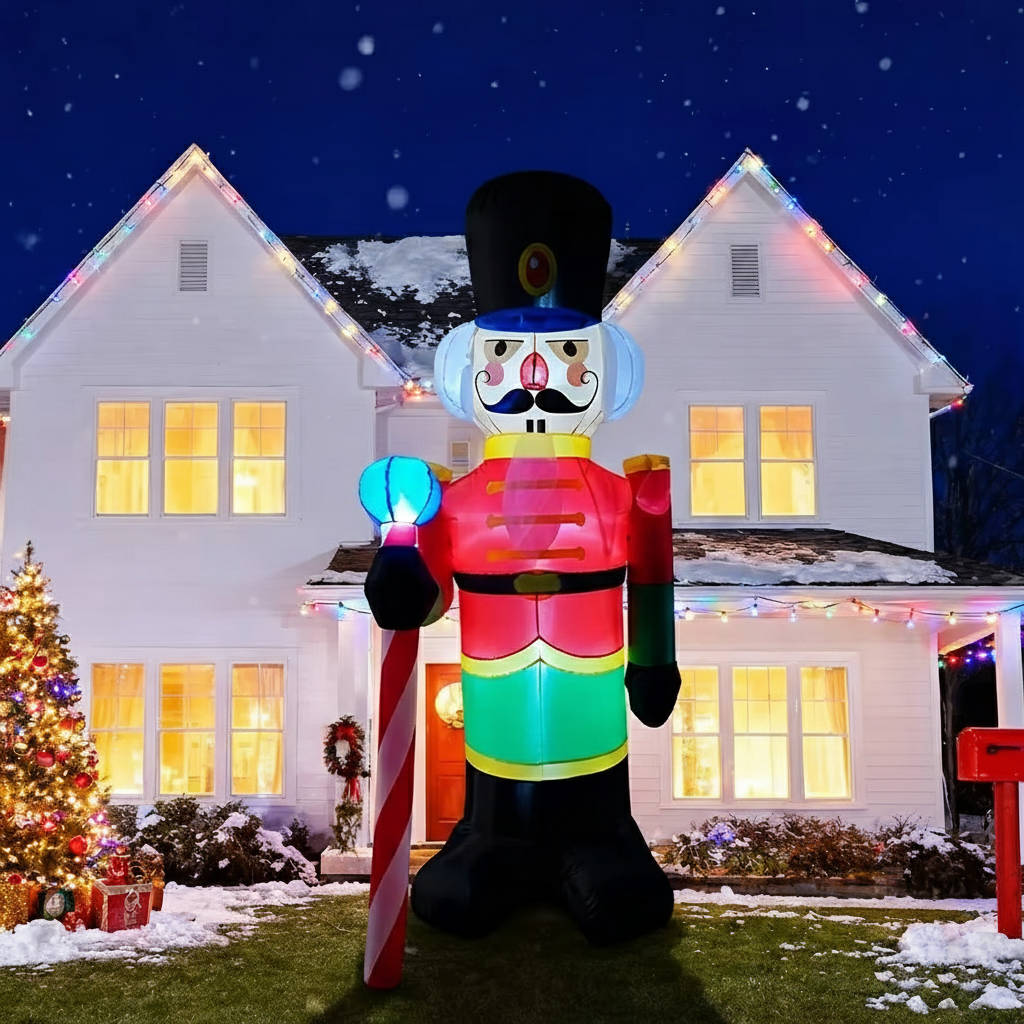 Festive Inflatable Climbing Santa for Outdoor Display