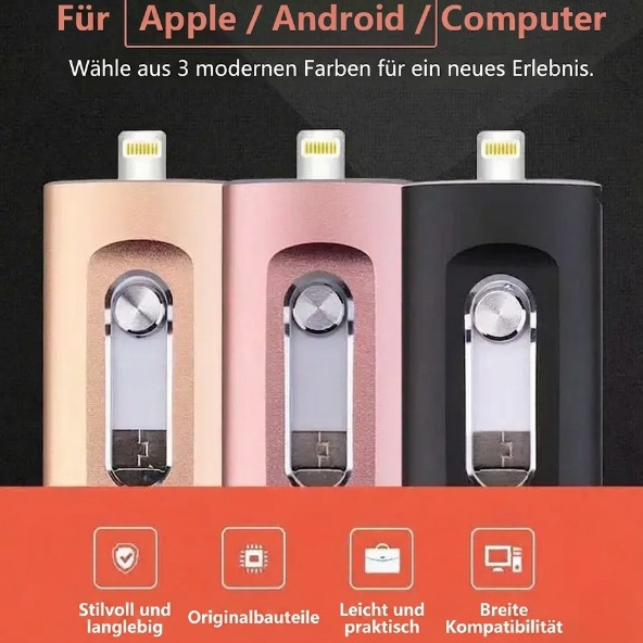 Versatile Tri-Connector USB Drive for All Your Devices