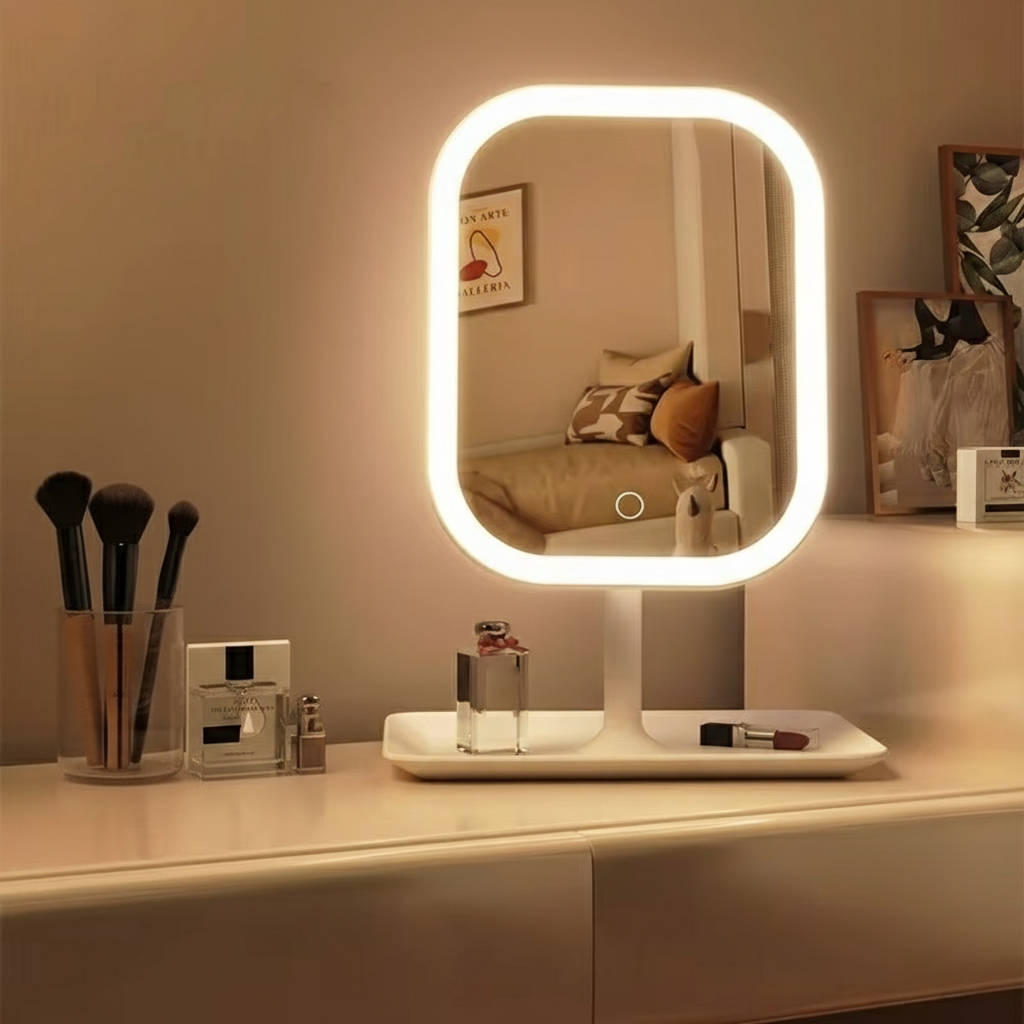 Portable Illuminated Makeup Mirror for On-the-Go Glam
