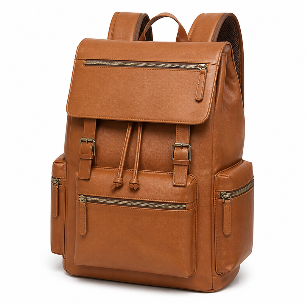 Elegant Leather Laptop Backpack | Perfect for Work & Travel
