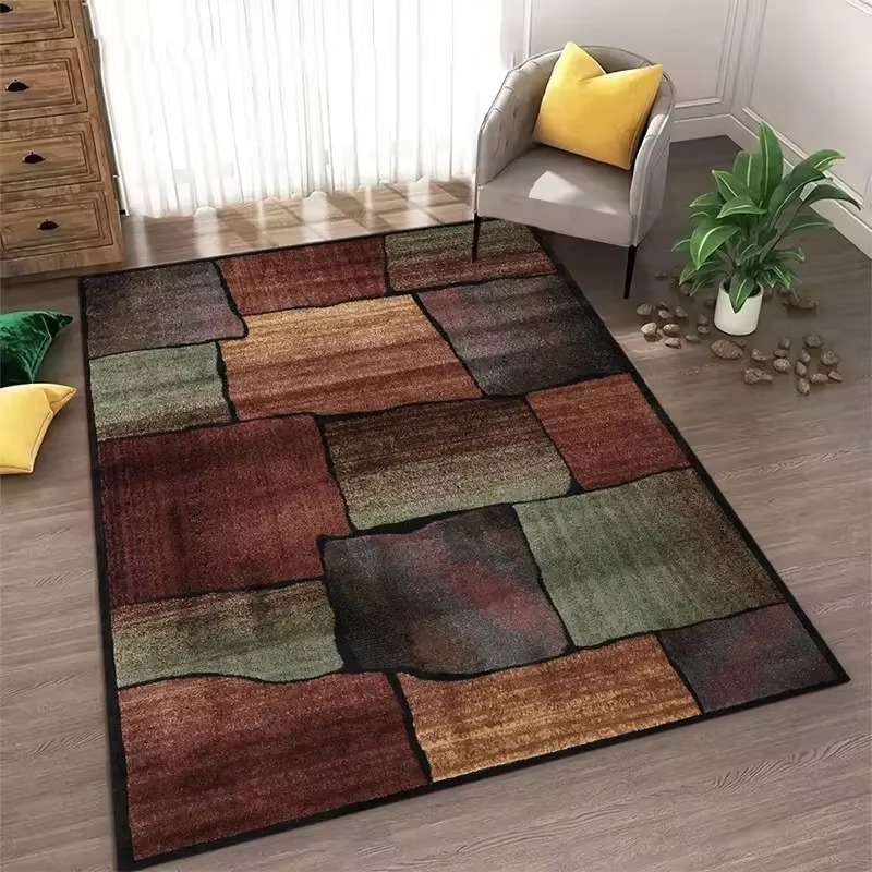 Elegant Geometric Area Rug – Washable & Non-Slip Design