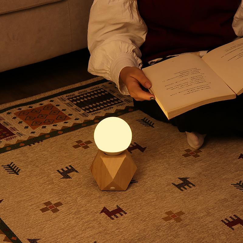 Sleek Modern Bedside Lamp with USB Charging Port