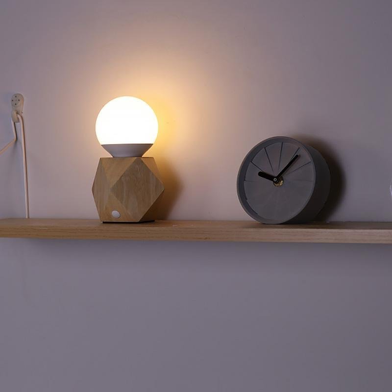 Sleek Modern Bedside Lamp with USB Charging Port