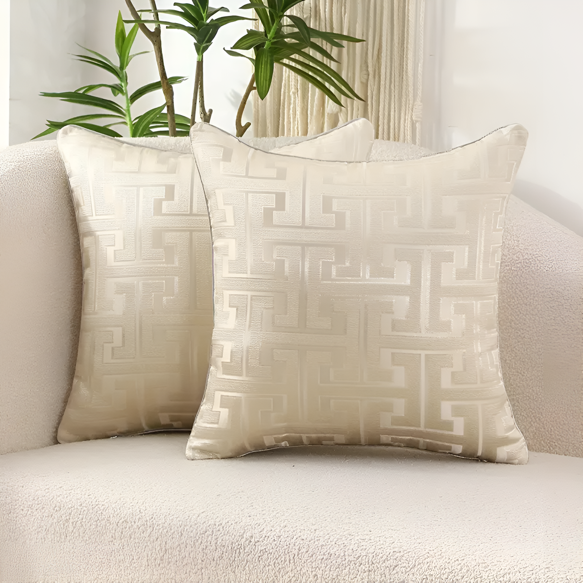 Chic Velvet & Chenille Decorative Pillow Covers - Set of 2