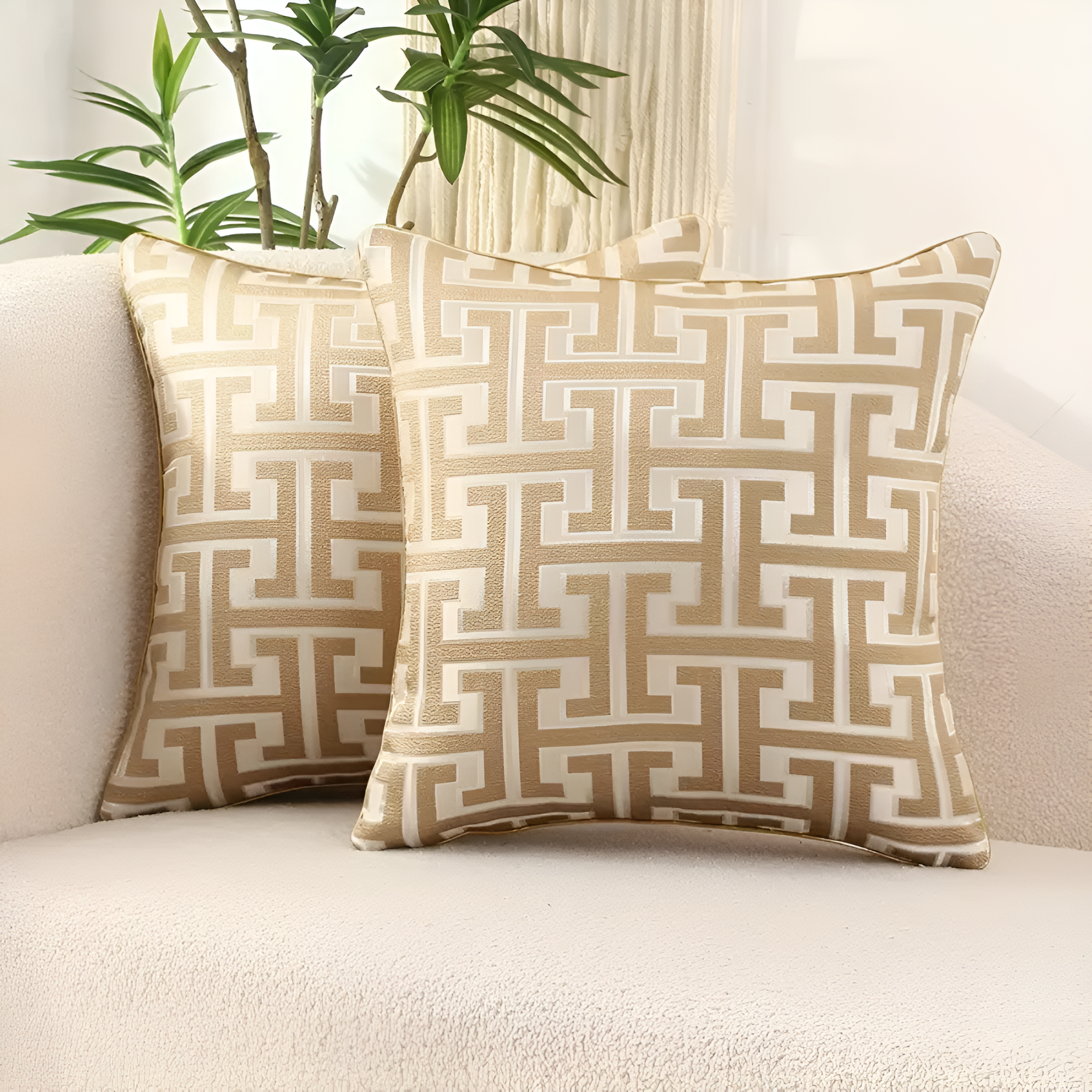 Chic Velvet & Chenille Decorative Pillow Covers - Set of 2