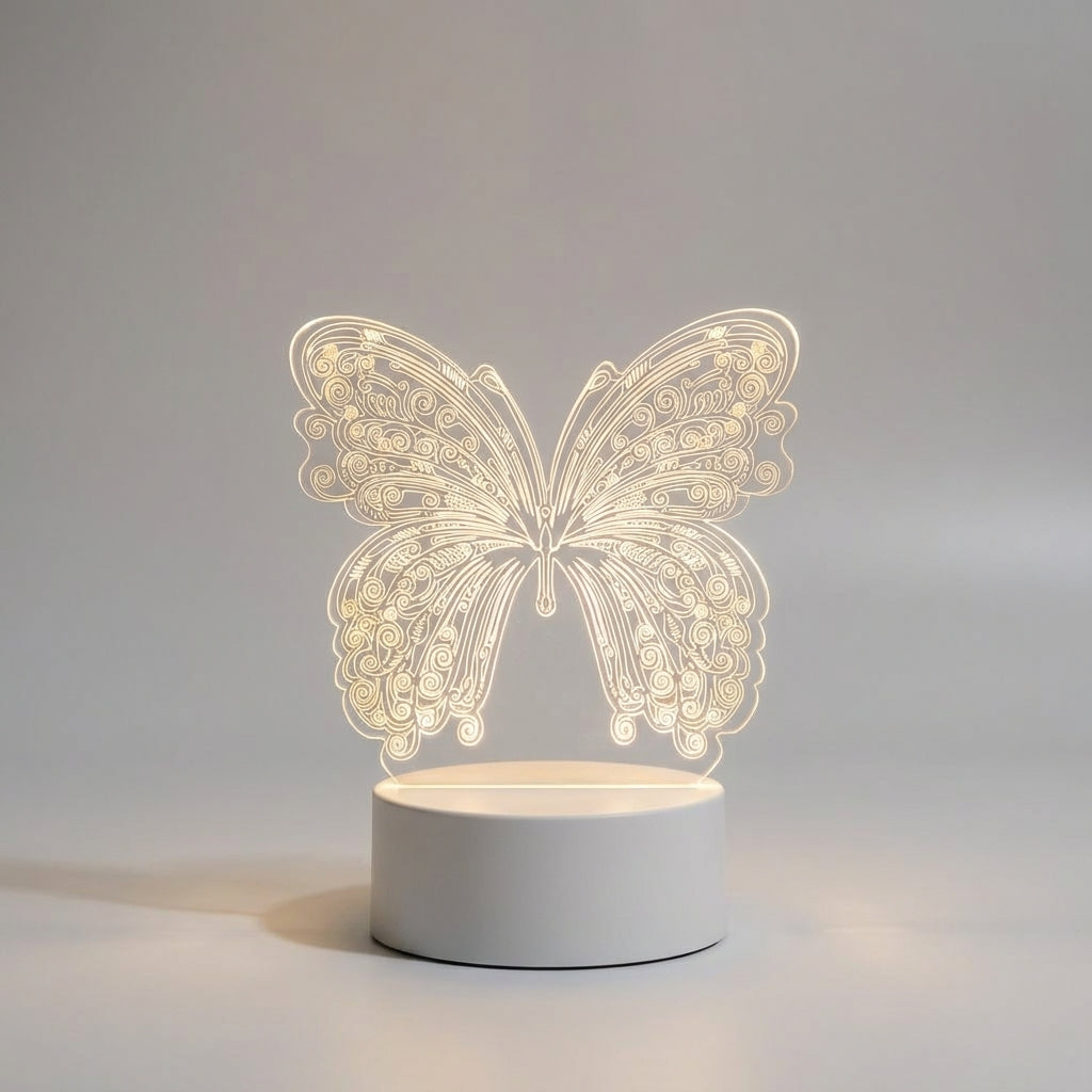 Butterfly-Shaped Geometric Table Lamp
