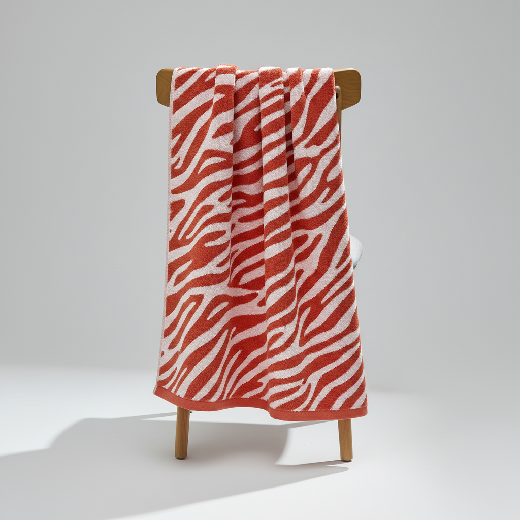 Cotton Towel with Stripes