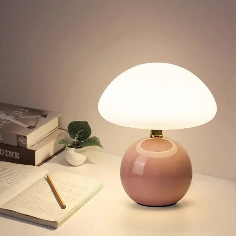 Charming LED Table Lamp with Mushroom Design for Any Room