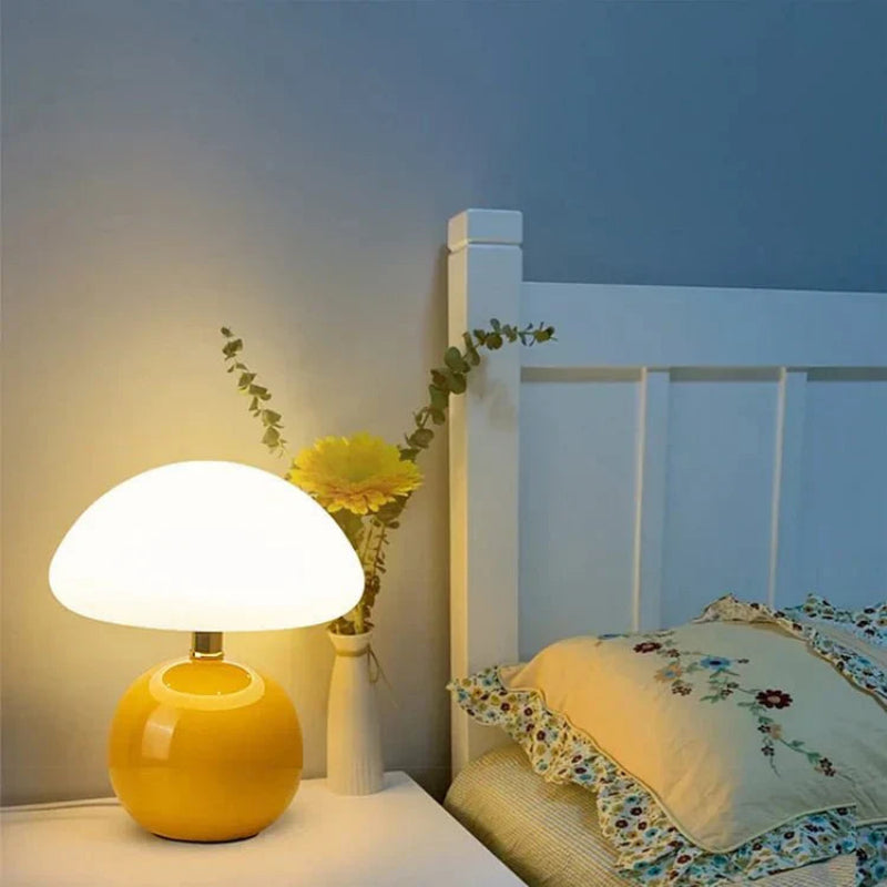 Charming LED Table Lamp with Mushroom Design for Any Room