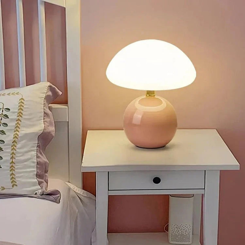 Charming LED Table Lamp with Mushroom Design for Any Room