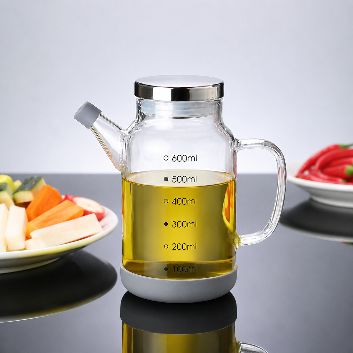 Precision Glass Oil Pourer with Measurement Markings