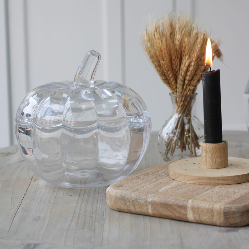 Charming Pumpkin-Shaped Glass Container for Home Décor