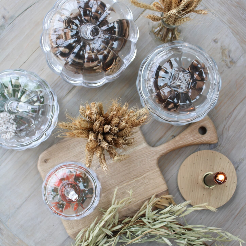 Charming Pumpkin-Shaped Glass Container for Home Décor