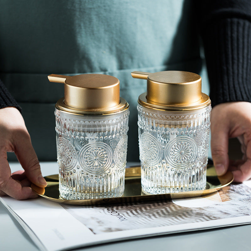 Elegant Refillable Glass Liquid Dispenser for Home Use